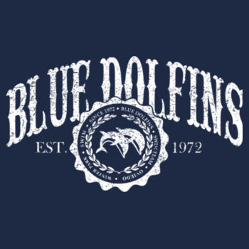 BLUE DOLFINS - Ladies Dry Fit V Neck Tee  Design
