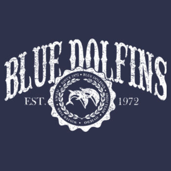 BLUE DOLFINS - Adult Cotton Long Sleeve Tee Design